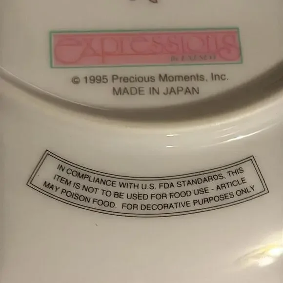 Precious Moments Vintage Holiday Collectors plate NIB - Picture 7 of 7